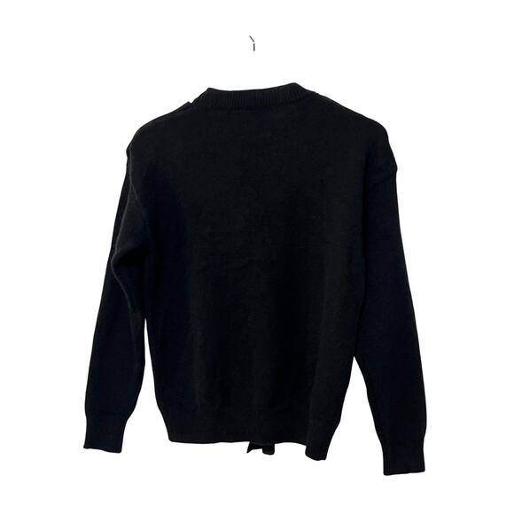 LINE & DOT WOMENS SIZE XSMALL DOUBLE LAYER SWEATER BLACK NEW - Picture 3 of 12